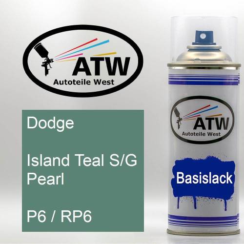 Dodge, Island Teal S/G Pearl, P6 / RP6: 400ml Sprühdose, von ATW Autoteile West.